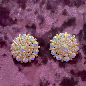 Beautiful Clip-On Crystal Earrings